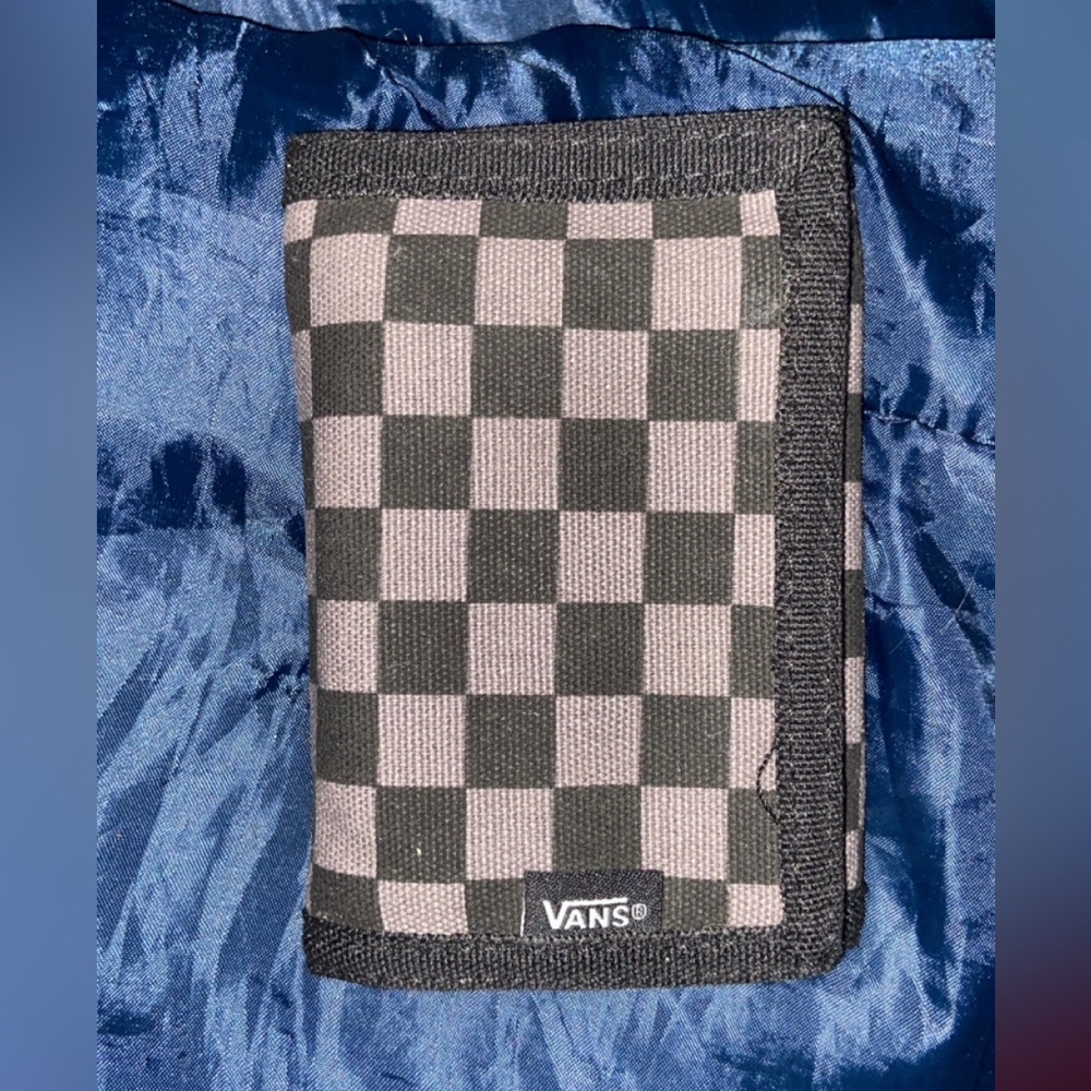Vans off the wall Tri-fold Wallet Grey & Black Checkerboard